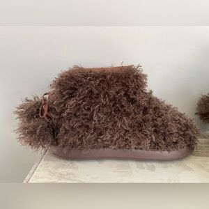 Brown Furry Ankle Boots